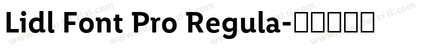 Lidl Font Pro Regula字体转换